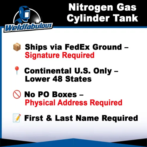 Miniatura 5 de Weldfabulous Tanque de cilindro de gas nitrógeno de 125 cu/ft - COMPLETO