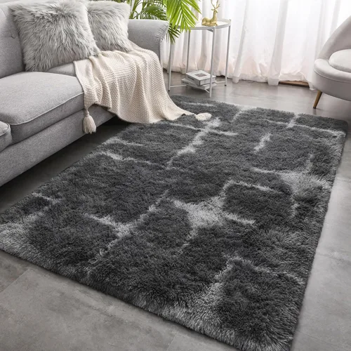 Miniatura 66 de Merelax Alfombra Moderna Suave y Esponjosa Shaggy para Dormitorio Sala de Estar Decoración de Sillas Pequeñas Alfombras Tapetes para Pies Piso, Verde