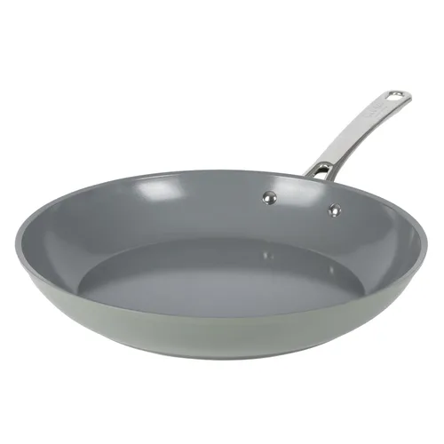 Miniatura 6 de Sur La Table Kitchen Essentials - Sartén de 8 pulgadas, sin PFA, de cerámica, de titanio, antiadherente, de aluminio forjado, color verde