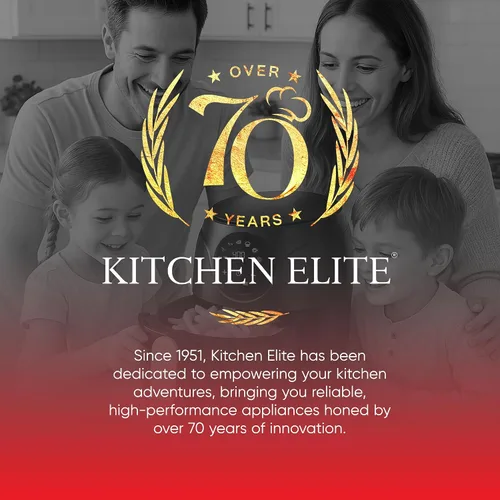Miniatura 5 de Kitchen Elite - Freidora de aire compacta de 2.5 cuartos de galón, pequeña estufa de mostrador sin aceite con cesta antiadherente libre de PFAS