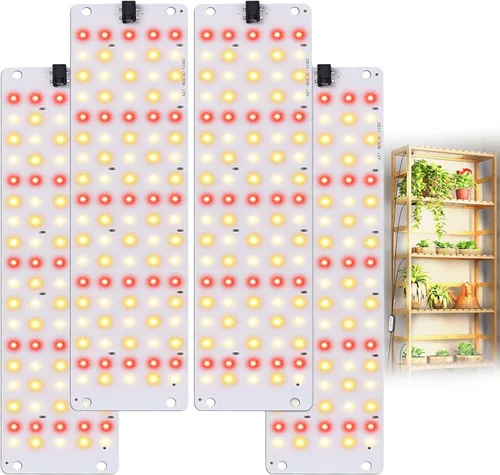 Miniatura 7 de TONYFUL Luces LED de crecimiento, 180 luces LED para plantas para cultivo en interiores, luz de crecimiento de espectro completo de 24 W