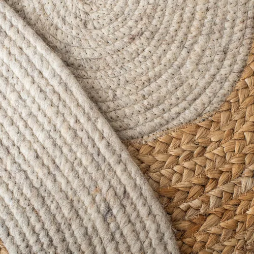 Miniatura 6 de SAFAVIEH Braided Collection BRD910B - Alfombra redonda de yute reversible de 3 pies, color beige y natural, hecha a mano
