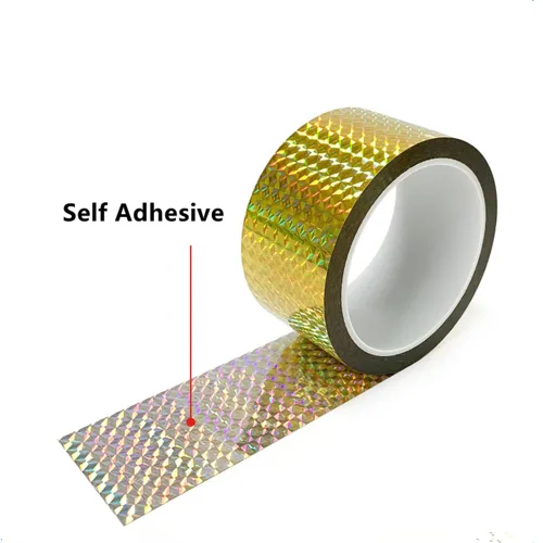 Miniatura 3 de Cinta reflectante holográfica autoadhesiva, cinta reflectante holográfica para mantener alejados a los pájaros, proyectos de manualidades, arte