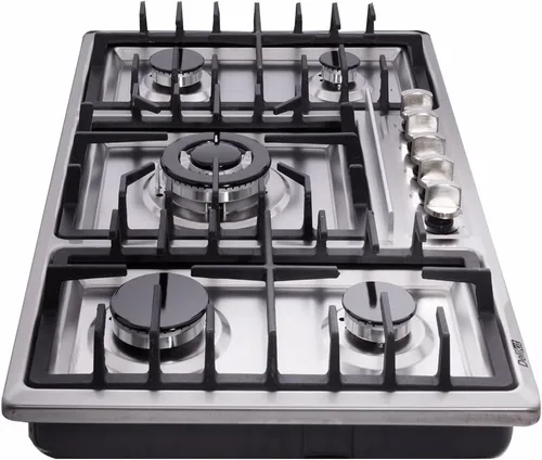 Miniatura 3 de Deli-kit® Placa de cocina de gas de 34 pulgadas, doble combustible sellado, 5 quemadores, cocina de gas de acero inoxidable, cocina de gas Drop-In
