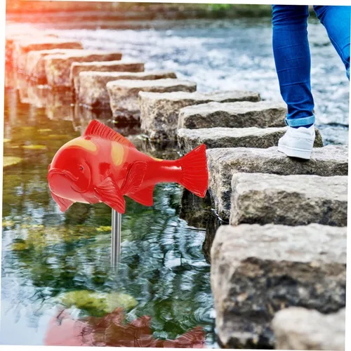 Miniatura 5 de Koi - Esculturas de resina de peces Koi con estaca, esculturas y estatuas de jardín de peces, 3 piezas de esculturas de peces para exteriores, Azul