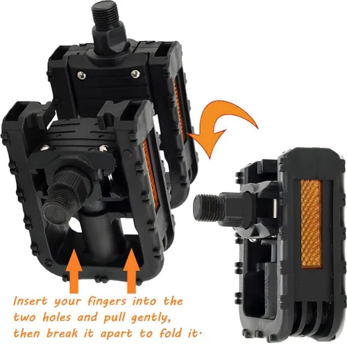 Miniatura 3 de Pedales de bicicleta plegables de 9/16" pulgadas Para bicicletas de montaña, bicicletas de carretera,Pedales MTB