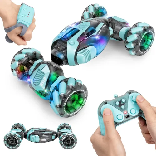 ZMMB Coche RC de Acrobacias con Detección de Gestos - Los Mejores Regalos para Niños de 6 a 12 Años, 360° de Rotación, 4WD, Control Remoto, Rc Stunt