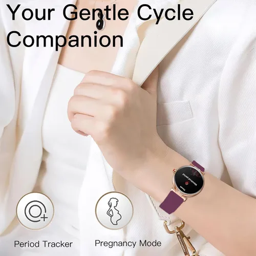 Miniatura 5 de Yihou Relojes inteligentes para mujer, rastreador de actividad física, reloj de fitness con monitor de frecuencia cardíaca, monitoreo del sueño, Rojo