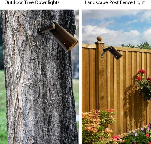 Miniatura 5 de Arrownine Luces de iluminación de paisaje, bajo voltaje, luces montadas en árbol de pared al aire libre, reemplazable, bombilla LED MR16, acabado