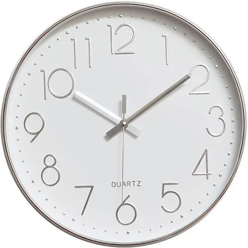 Miniatura 12 de jomparis Reloj de Pared Morado de 12 Pulgadas Reloj de Pared de Cuarzo Silencioso para Dormitorio, Hogar, Sala de Estar
