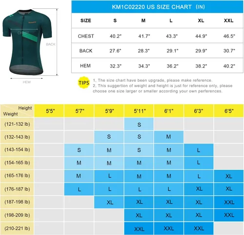 Miniatura 6 de Santic Camiseta de ciclismo para hombre, manga corta, camiseta de ciclismo de carretera, con cremallera completa, UPF 50+, MTB con bolsillos