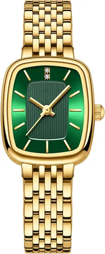 Miniatura 8 de BESTKANG Reloj rectangular de moda casual para mujer, reloj de pulsera de cuarzo con pulsera de acero inoxidable, resistente al agua.
