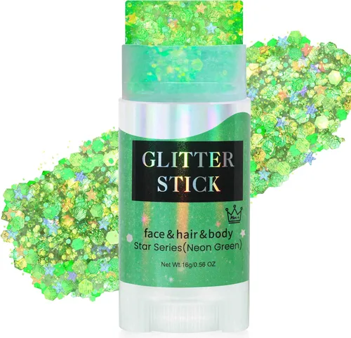 Miniatura 15 de MEICOLY Barra de purpurina corporal de Mardi Gras, barra de purpurina para el cabello para mujeres y niños, accesorios de atuendo de Mardi Gras