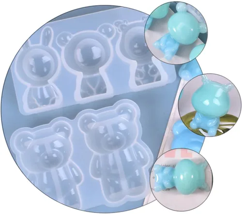 Miniatura 7 de Ciieeo Molde de silicona para muñeca, molde de conejo, molde de pastel de conejo, molde de silicona para resina, moldes de chocolate, moldes