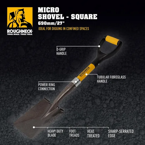 Miniatura 3 de Roughneck ROU68006 Micro Pala Punta Cuadrada