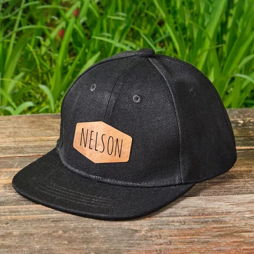 Miniatura 3 de Gorra de béisbol con nombre personalizado, regalos personalizados, con parche de cuero, gorro de camionero para niños y niñas de 0 a 3 años