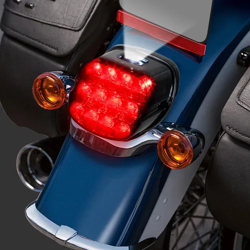 Miniatura 4 de Luz trasera LED de freno de motocicleta, luz trasera de lente ahumada, compatible con Harley Road King Electra Glide Ultra Classic XL883 XL883L