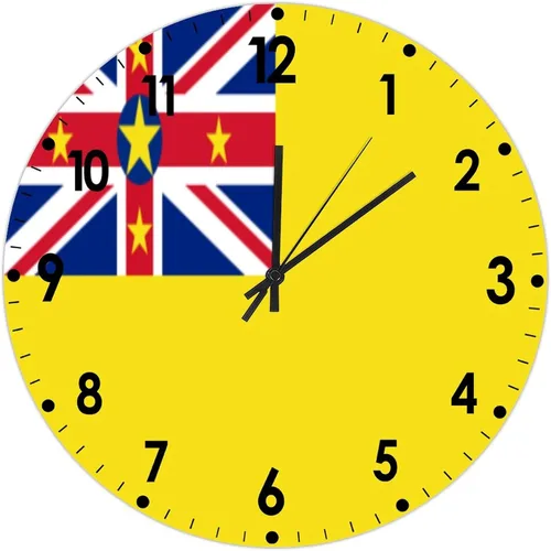 Miniatura 40 de Cheyan Reloj de pared con bandera de Canadá de 12 pulgadas, silencioso, sin tictac, de PVC, funciona con pilas, reloj redondo decorativo, regalo