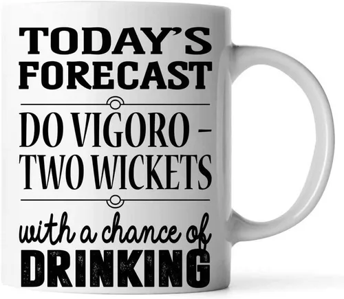 Miniatura 2 de Divertido regalo para quién lo hace Vigoro – Taza de acento de dos wickets de 11 oz – Today's Forecast Do Vigoro – dos portillos con una oportunidad