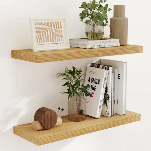 Miniatura 42 de Fun Memories Estantes flotantes de 48 pulgadas, estantes de pared de 9.3 pulgadas de profundidad para baño, sala de estar, dormitorio, cocina
