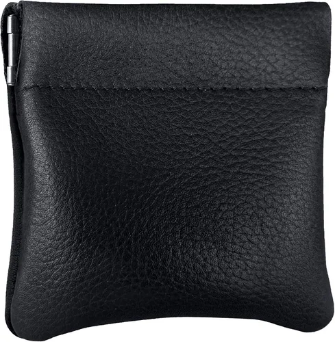 Miniatura 7 de Monedero clásico a presión, de cuero, para hombre de Nabobb, negro