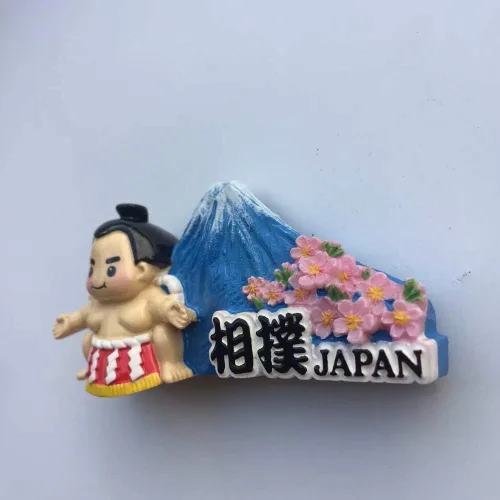 Miniatura 4 de Mount Fuji Sumo Japón imán 3D resina nevera imán recuerdo viaje ciudad colección