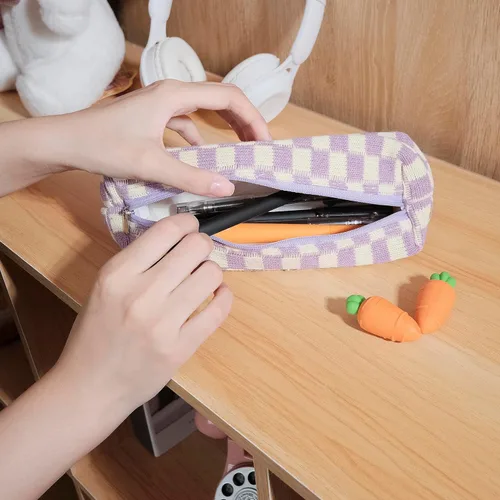 Miniatura 3 de Estuche para lápices Estuche para bolígrafos Bolsa de almacenamiento para oficina universidad escuela Estuche organizador Bolsa de maquillaje Bolsa