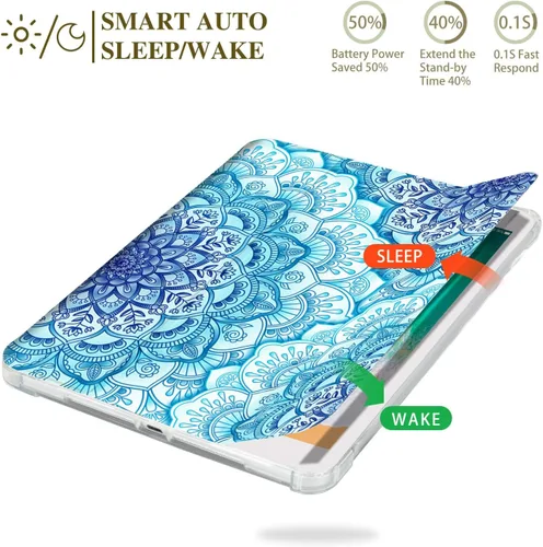 Miniatura 8 de Vimorco Funda para iPad de 5ª/6ª generación de 9.7 pulgadas 2017/2018, para iPad Air 1/2 2013/2014, soporte para lápiz, 2 soportes de visión