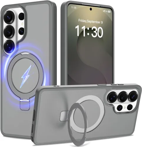 Miniatura 14 de Funda con soporte ultra magnético para iPhone 17 Pro Max [protección militar contra caídas] [compatible con MagSafe] a prueba de golpes, translúcida