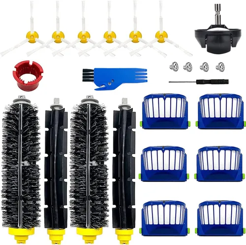 Piezas de repuesto para iRobot Roomba 600 Series 675 692 694 690 680 660 651 650 614 610 500 Series 595 585 564 552 Robótico al vacío, 8 cepillos
