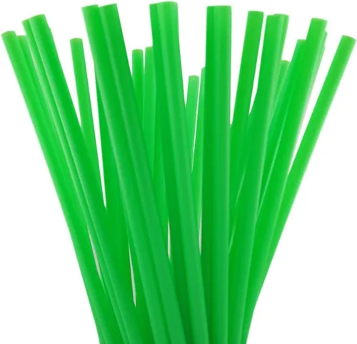 Pajitas de plástico de 10 pulgadas (10 x 0.28 pulgadas), 250 unidades (verde)