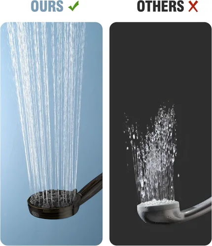 Miniatura 4 de Shower Head With Handheld 7 Settings High Pressure, Built-in Power Wash, 5" High Powerful Hand Held Rain Showerhead with Stainless Steel Hose and
