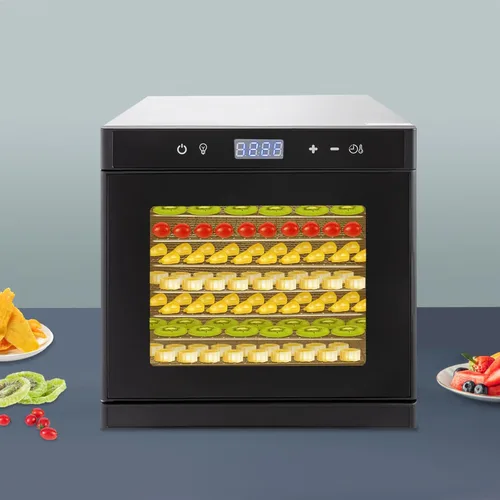 Miniatura 3 de Deshidratadores de alimentos para encimera, máquina secadora de acero inoxidable con temporizador digital ajustable de 24 horas, control