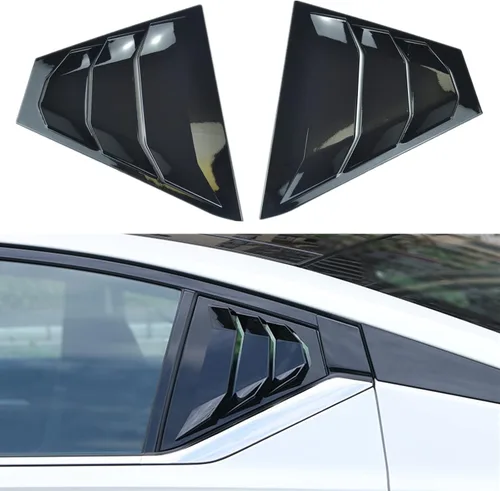 Miniatura 7 de Persianas para ventana lateral trasera Nissan Altima 2019-2024, estilo carreras, rejillas de ventilación de aire, 1 par (fibra de carbono)