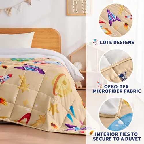 Miniatura 3 de anfie Manta con Peso para Niños (36"x48" 5lbs) Manta con Peso Refrescante para Dormir, Tamaño Throw Manta Transpirable con Cuentas de Vidrio Premium