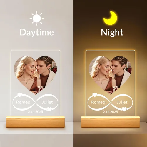 Miniatura 3 de Marco de fotos personalizado con luz nocturna, marcos de fotos personalizados con foto, marco de fotos personalizado, regalos de cumpleaños