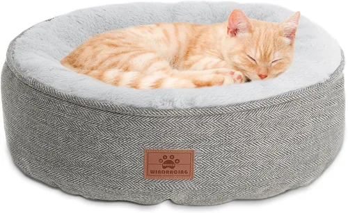 WINDRACING Camas para gatos de interior, cama para gatitos, cama para perros de razas extra pequeñas, cama para cachorros, cómoda y duradera para