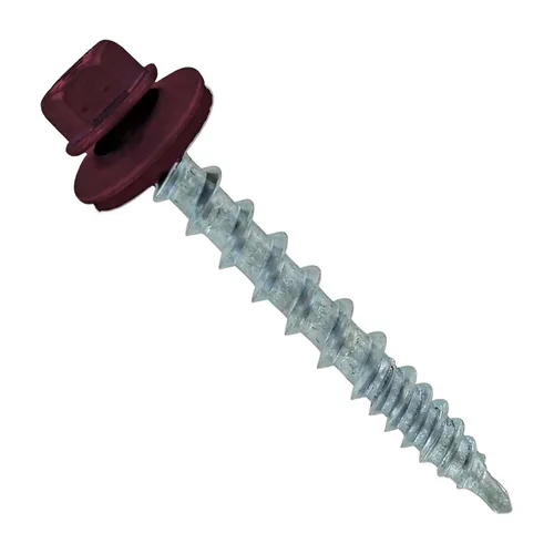 Miniatura 33 de Fasteners Plus ST Fastening Kwikseal Woodbinder Tornillos de Metal a Madera #10 X 1 Burgundy con Arandela de Goma EPDM, 250 Unidades - Diseñados