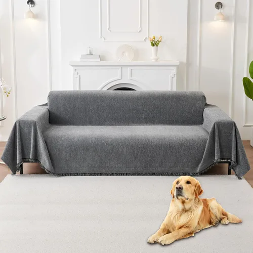 Miniatura 8 de HAOMAIJIA Funda de sofá antideslizante para sofá de 2 cojines, fundas de sofá seccionales lavables para perros y mascotas, protector de muebles