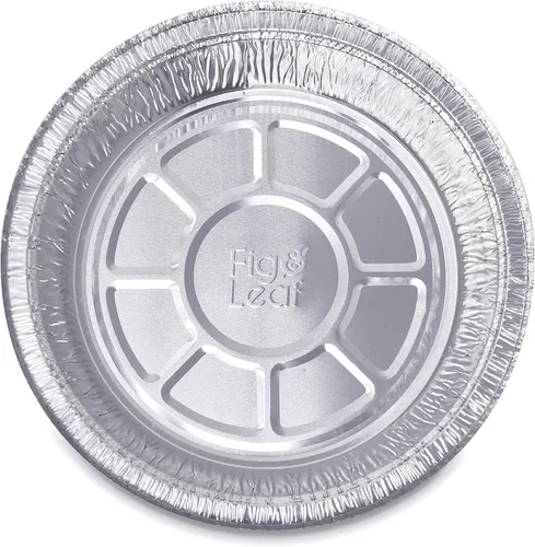 Miniatura 5 de Paquete de 40 sartenes redondas de aluminio prémium de 8 pulgadas con tapas de cúpula de plástico, lata de aluminio desechable resistente para asar