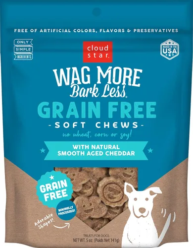 Miniatura 9 de Cloud Star Corp, Wag More Bark Less Soft & Chewy - Golosinas para perros de mantequilla de maní y manzanas sin granos