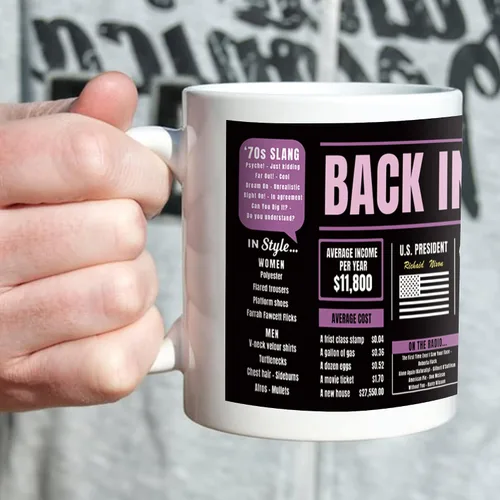 Miniatura 3 de Decoraciones de cumpleaños número 51, taza de café Back In 1972, regalos de cumpleaños de 51 años para hombres, mujeres, amigos, compañeros de De