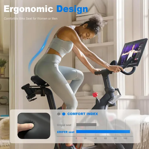 Miniatura 3 de Asiento de Bicicleta Extragrande, Asiento de Bicicleta Cómodo - Sillín de Bicicleta de Repuesto Universal - Asiento de Bicicleta de Cuero