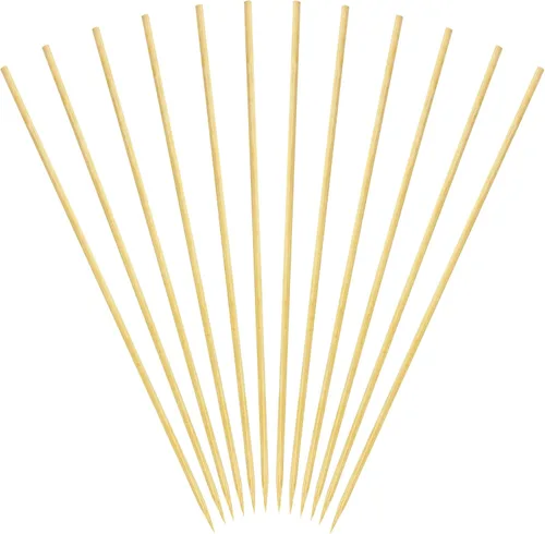 Miniatura 2 de BambooMN Marca - Brochetas de bambú redondas de punta afilada premium 4.1" X 0.098 in - 300pcs