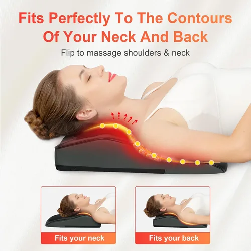 Miniatura 5 de COMFIER Masajeador de espalda con calor, masajeador shiatsu de tejido profundo para cuello y espalda, masajeador para aliviar el dolor de cuello