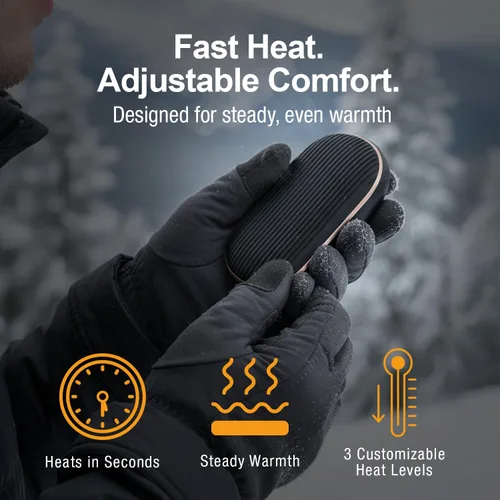 Miniatura 3 de Calentador de Manos Handy Heater Ultra - Recargable y Sin Cables con 3 Ajustes de Calor - Portátil, Alimentado por Batería, Ligero - Hasta 7 Horas