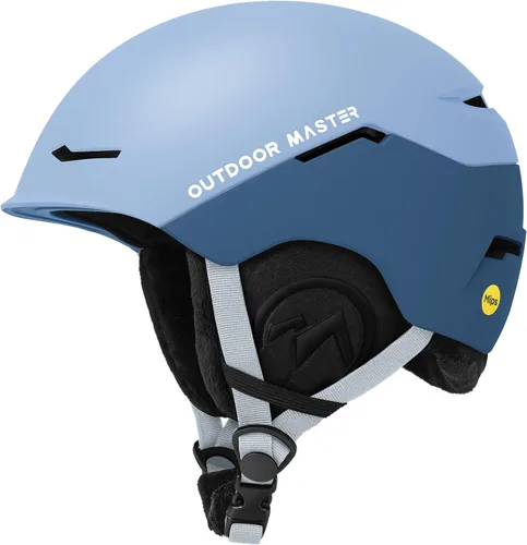 Miniatura 18 de OutdoorMaster ELK MIPS - Casco de esquí, casco deportivo de nieve y snowboard para hombres, mujeres y jóvenes Blanco Perlado