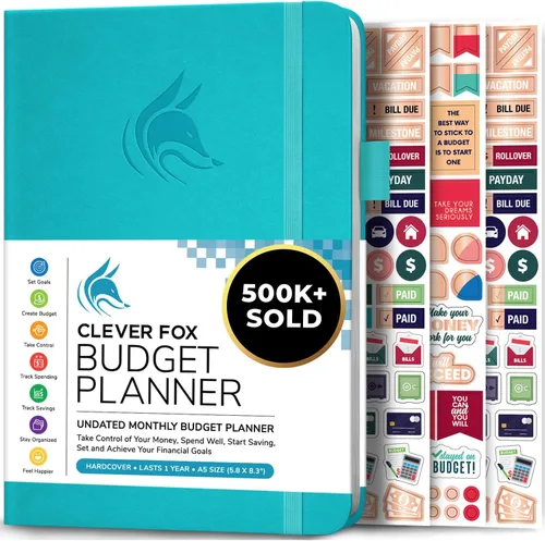 Miniatura 31 de Clever Fox Planificador de presupuesto de bolsillo, mini cuaderno de seguimiento de gastos. Organizador de presupuestos mensual, cuaderno