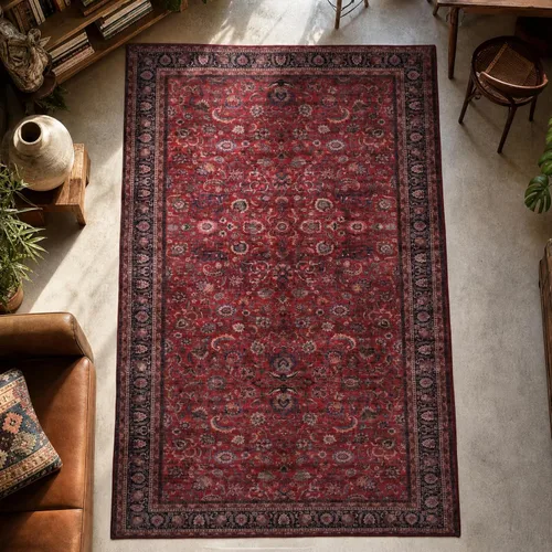 Miniatura 36 de GLN Rugs Traditional Sumer - Alfombra lavable a máquina, vintage lavable, antideslizante, de pelo bajo, alfombra de entrada o pasillo, cocina, fácil