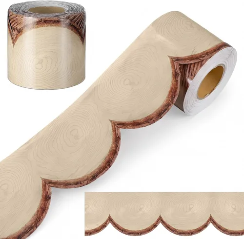 Miniatura 10 de Zonon Bordes de tablón de anuncios en blanco y negro de 65 pies, 1 rollo de tablón de anuncios, bordes rectos para decoración de regreso a clases
